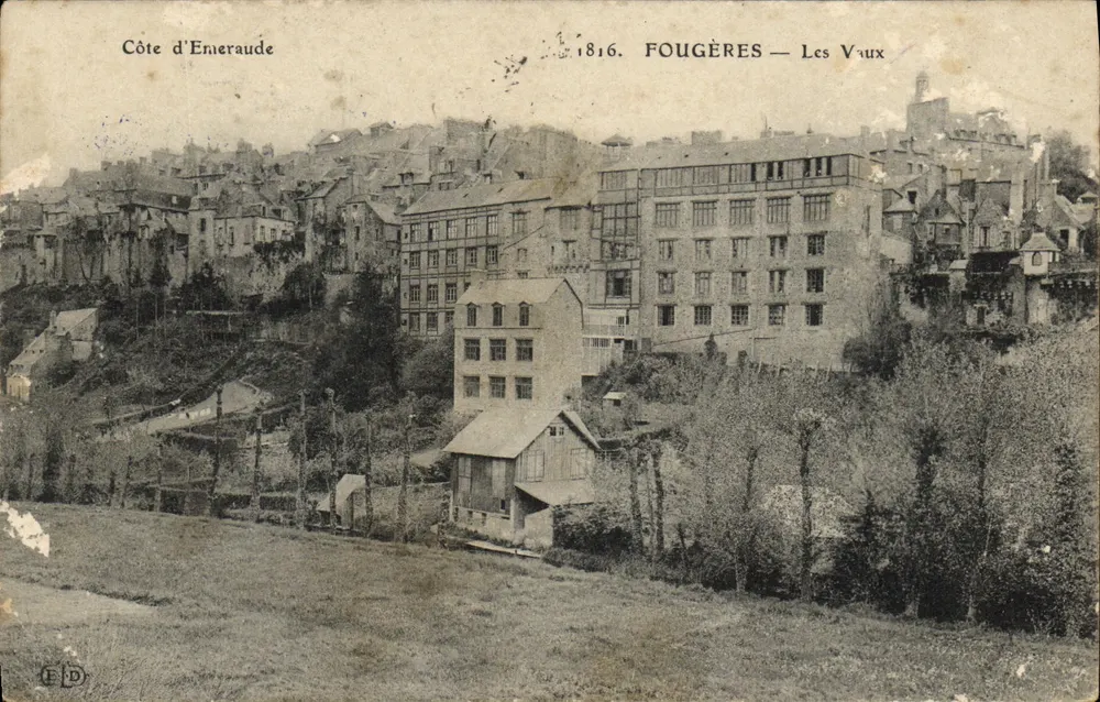Fougères — Les Vaux — Côte d'Emeraude — Éditeur E.D. n°1816 - Voorkant