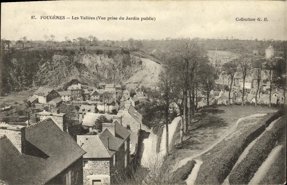 Fougères — Die Täler (Aussicht vom öffentlichen Garten) — Sammlung G.B. - Vorderseite