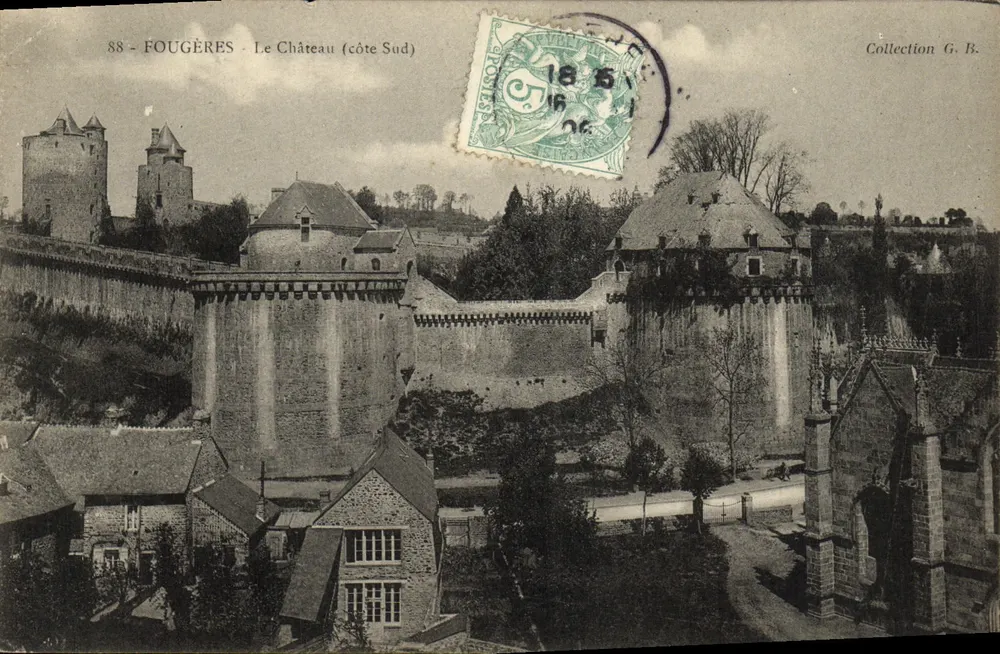Fougères - O Castelo (lado sul) — Coleção G.B. - Frente