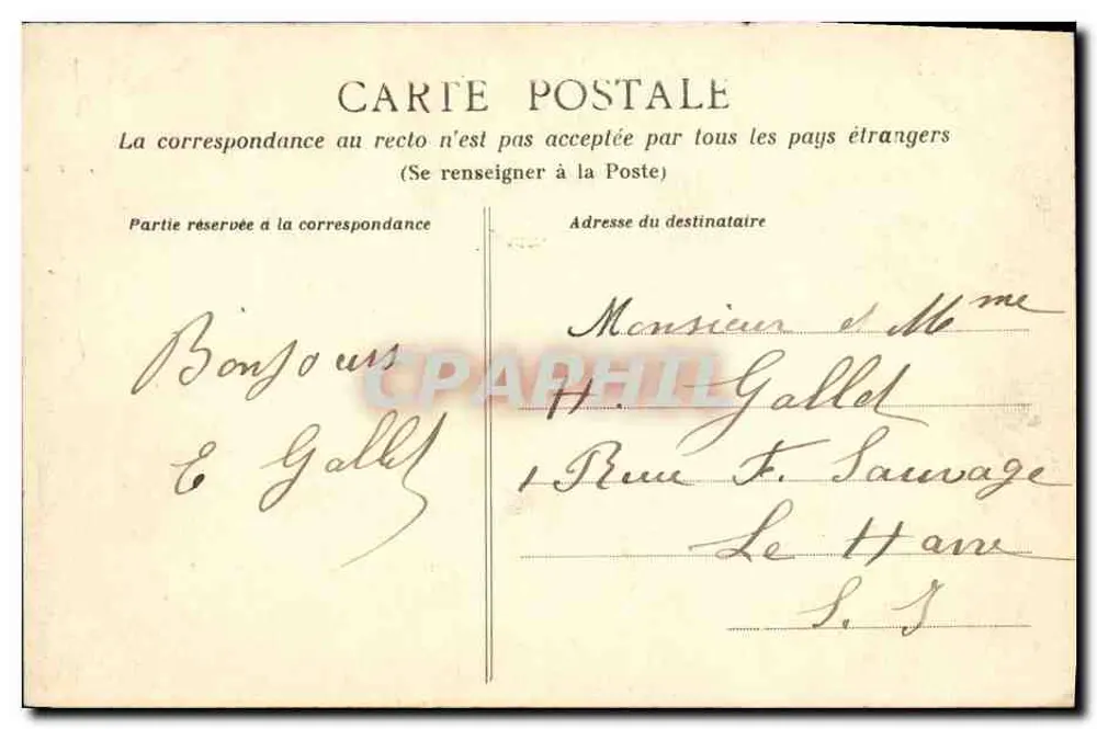 Fougères - O Castelo (lado sul) — Coleção G.B. - Verso