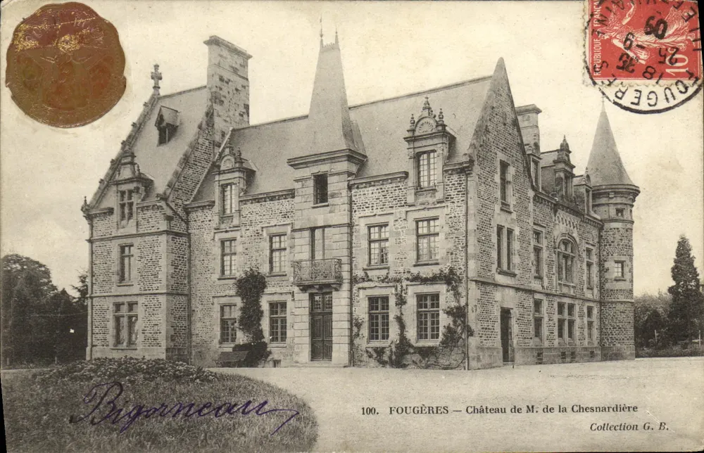 Fougères — Castelo de M. de la Chesnardière — Coleção G. B. - Frente