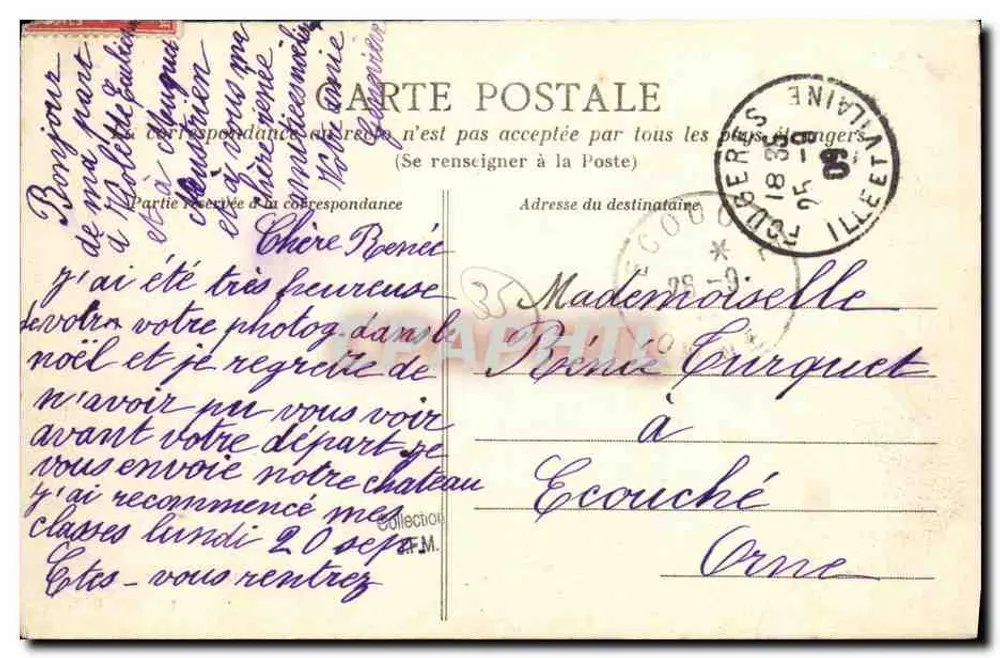 Fougères — Castelo de M. de la Chesnardière — Coleção G. B. - Verso