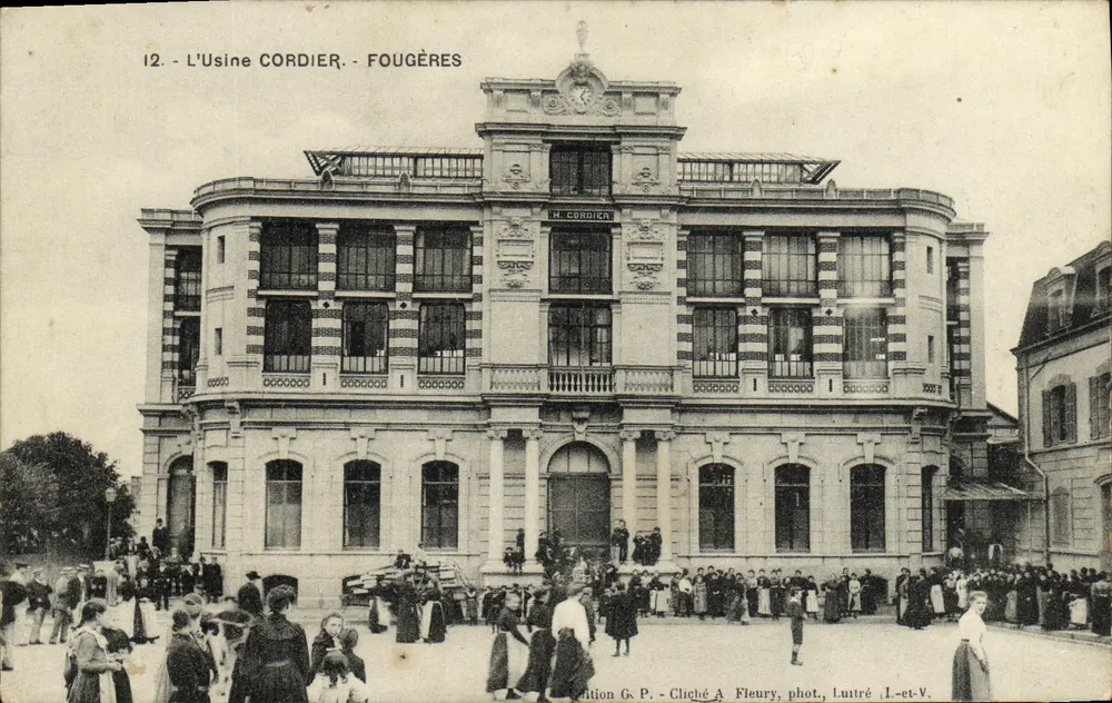 Die CORDIER Fabrik - FOUGÈRES — edition G. P., cliché A. Fleury, phot. Luitré, I.-et-V. - Vorderseite
