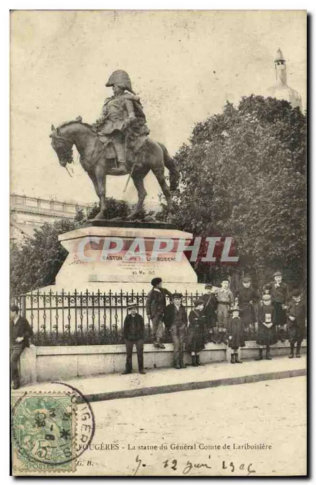 Fougères — Die Statue des Generals Graf de Lariboisière — Baston & Cie, n° 60 - Vorderseite