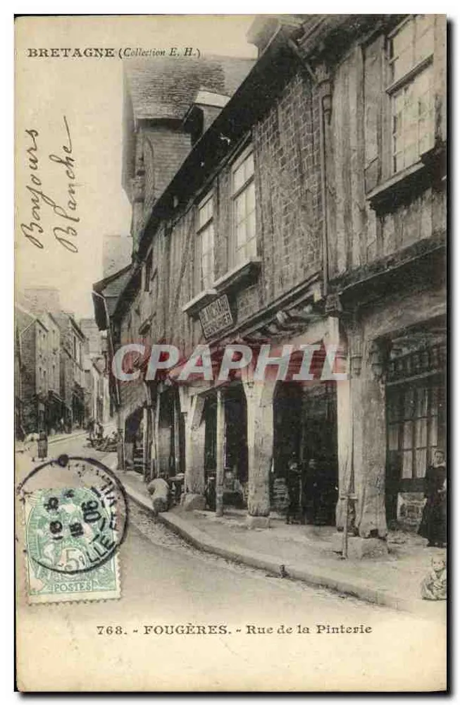 Fougères — Rue de la Pinterie — Coleção E. H. - Frente