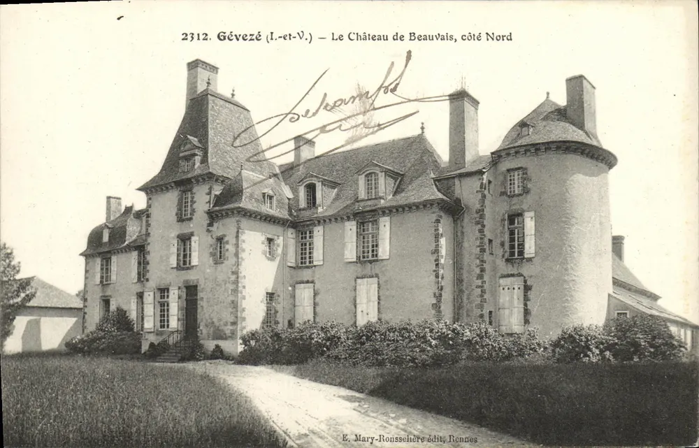 Gévezé (Ille-et-Vilaine) — Schloss Beauvais, nördliche Seite — E. Mary-Roussechère Verlag, Rennes - Vorderseite