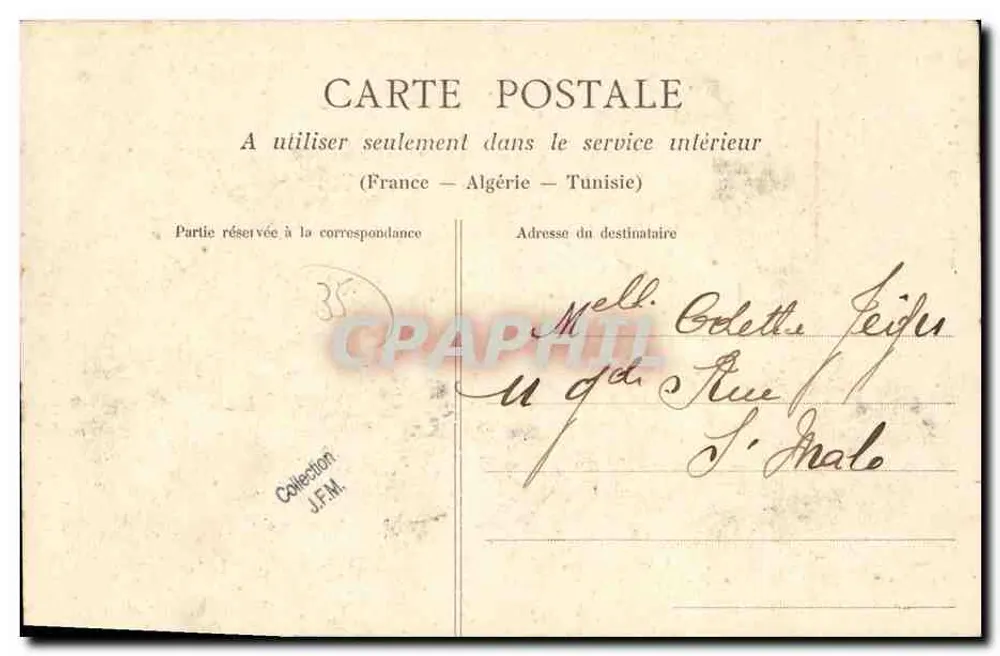 La Gouesnière - A Igreja — Coleção J.F.H. n°235 - Verso