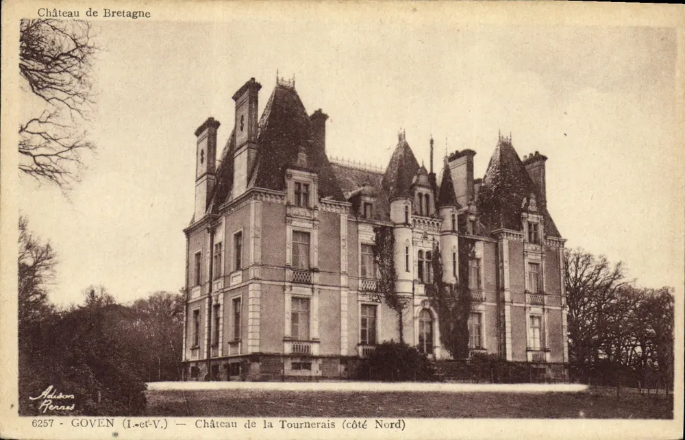 Castelo da Tournerais — lado Norte — Goven (I.-e-V.) - Frente