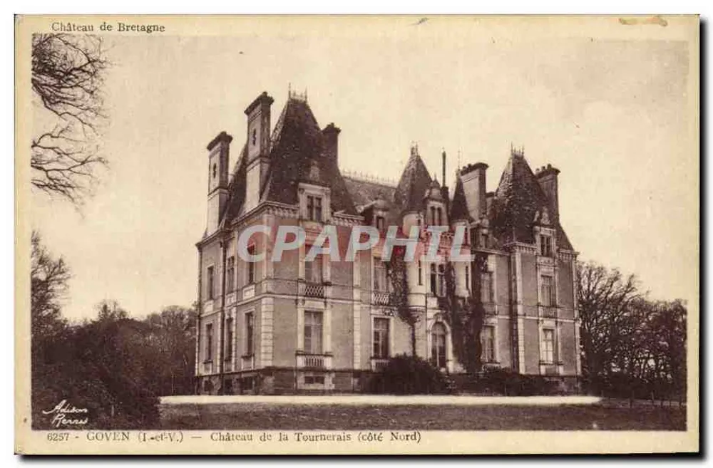 Castelo de la Tournerais — lado Norte — Goven (Il-et-V.) — editor Addison Rennes - Frente