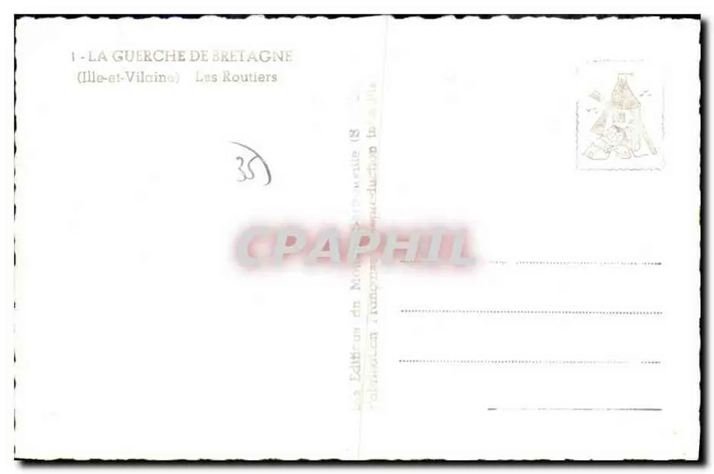 Esso-Tankstelle in La Guerche-de-Bretagne — Die Couriers — Éditions du Monde Breton - Rückseite