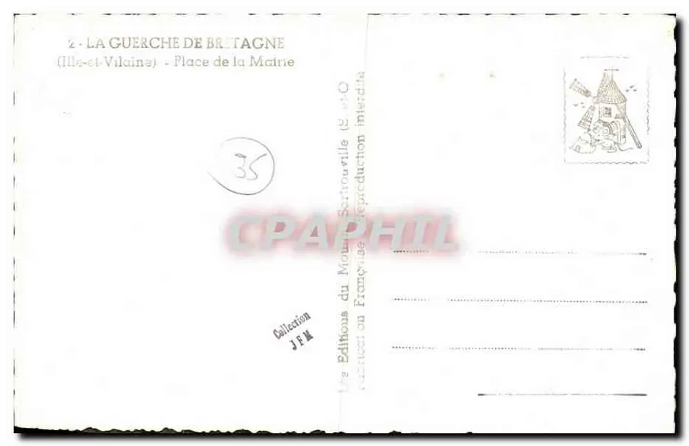 La Guerche-de-Bretagne — Place de la Mairie — Éditions du Mont-Sartourville - Rückseite