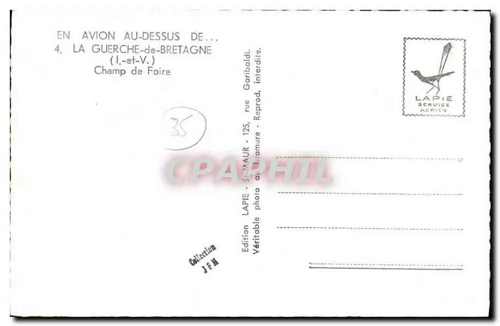 La Guerche-de-Bretagne — vista aérea — Lapie Service Aérien - Verso