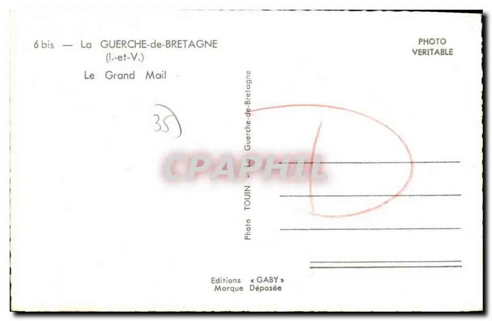 La Guerche-de-Bretagne — Le Grand Mail — Edizioni Gaby - Verso