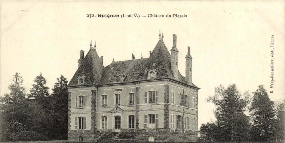 Guignen (I.-et-V.) — Castelo do Plessis — E. Mary-Roussellière, editor, Rennes - Frente