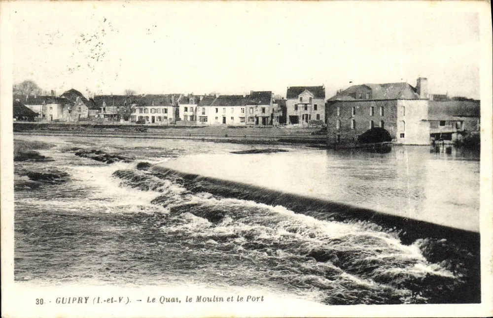 Guipry (Loire-Atlantique) — Der Kai, die Mühle und der Hafen — Artaud, Nr. 30 - Vorderseite