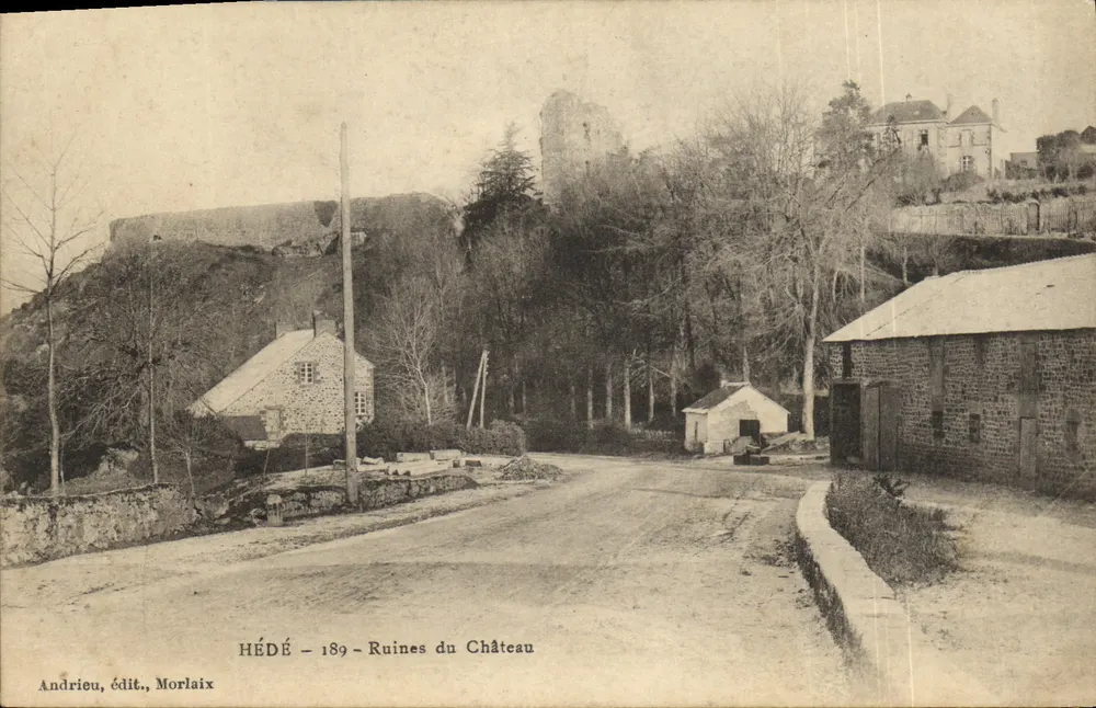 Hédé — Ruínas do Castelo — Andrieu, editor, Morlaix - Frente