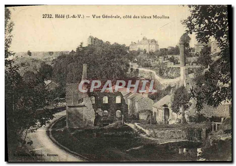 Hédé (I.-&-V.) — Allgemeiner Blick, Seite der alten Mühlen — A. Lepelletier, Rennes - Vorderseite