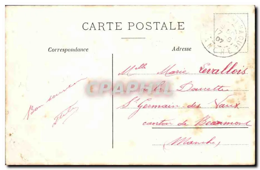Environs de Montfort - La Morinais (Iffendic) — maison avec vaches paissant, éditeur Cliché Ch. Legendre - Verso