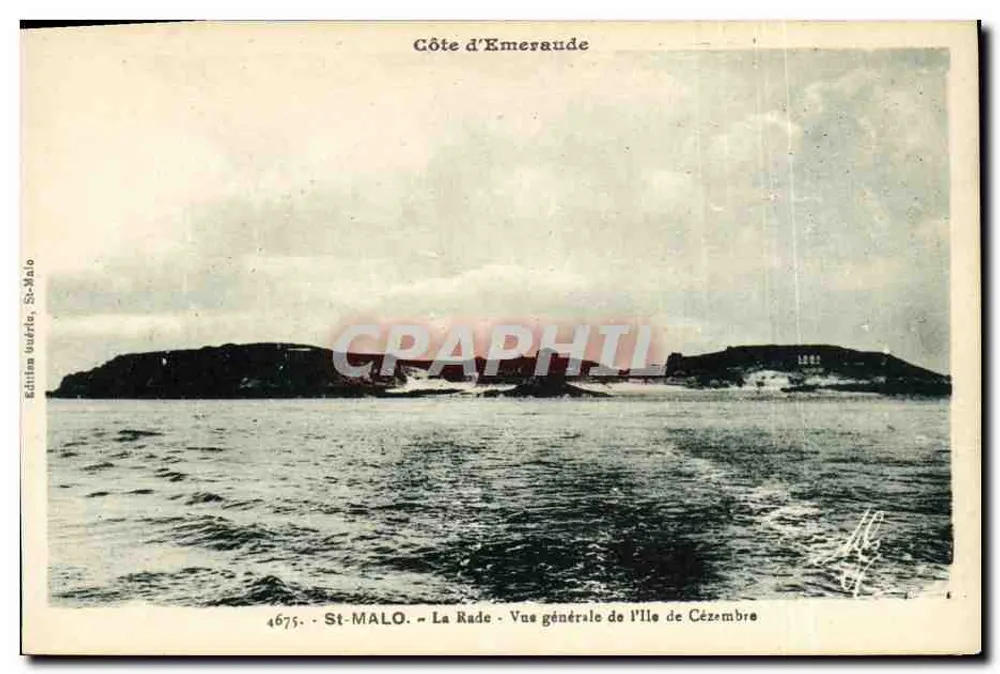 St-Malo - Die Bucht - Allgemeine Ansicht der Insel Cézembre — Edition Ouvrée, St-Malo, Nr. 4675 - Vorderseite