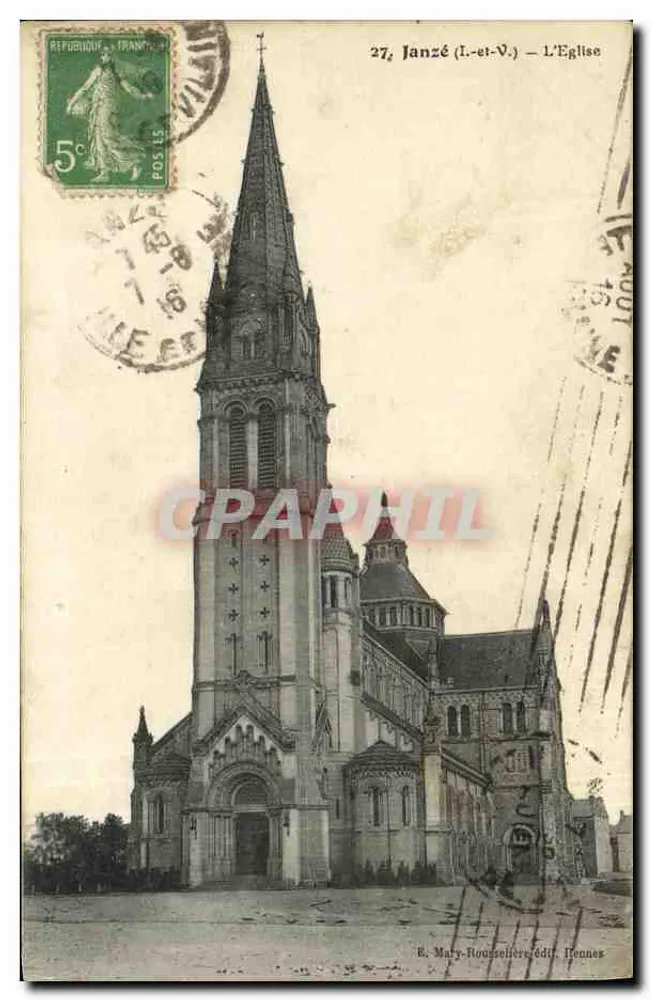 Janzé (Loir-et-Cher) — A Igreja — E. Mary-Rousselière, Honnes - Frente