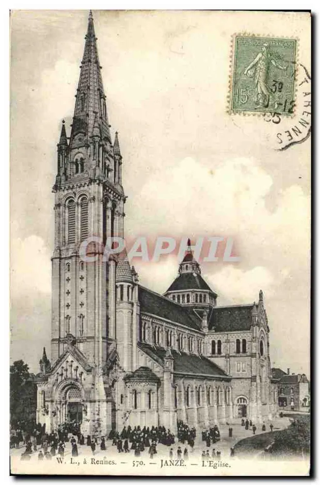 JANZÉ — A Igreja — W. L., em Rennes — 570 — JANZÉ — A Igreja. - Frente