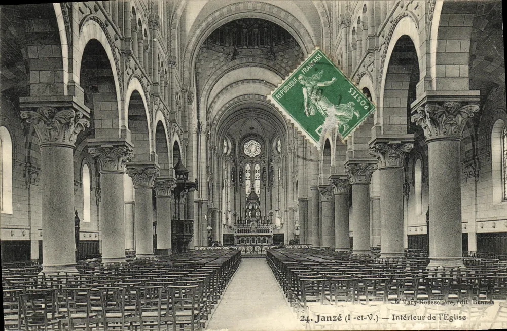 Interior da Igreja — Sainte-Rosalie, dito Rennes — Janzé (I.-et-V.) - Frente