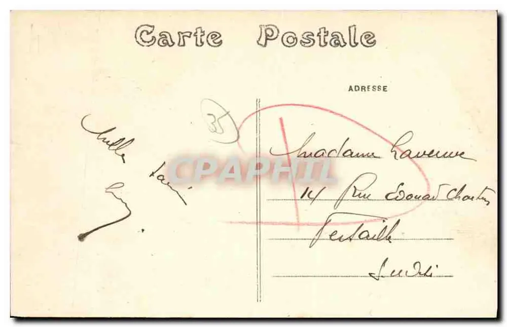 Janzé (I-&-V) — O Lago da Placette — Editor L. Lamarté, Rennes - Verso