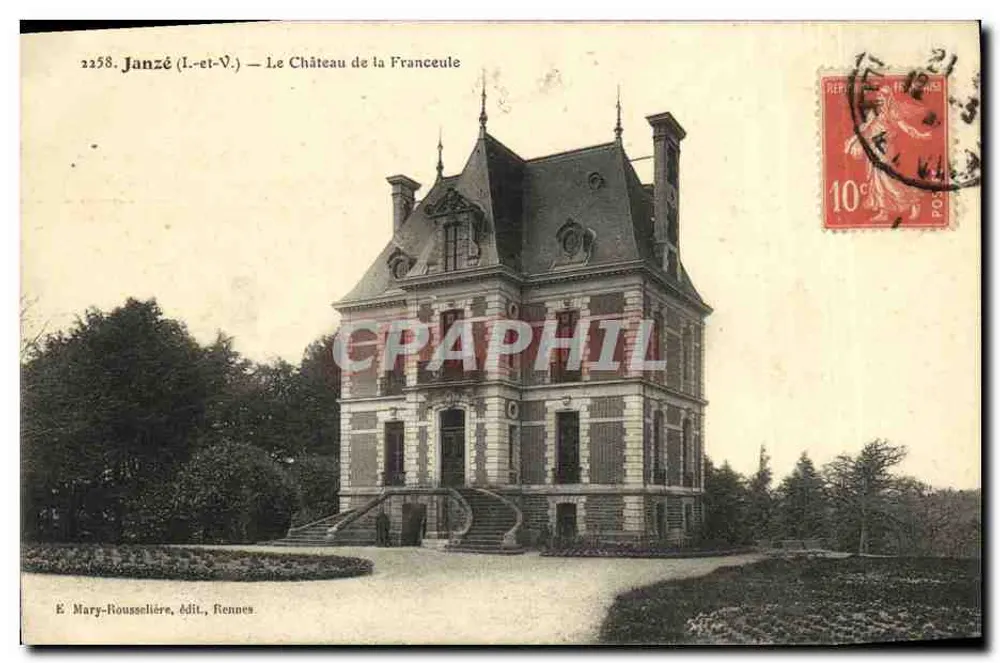 Janzé (Loir-et-Cher) — Ansicht des Schlosses Franceule — E. Mary-Rousselière, Verlag, Rennes - Vorderseite