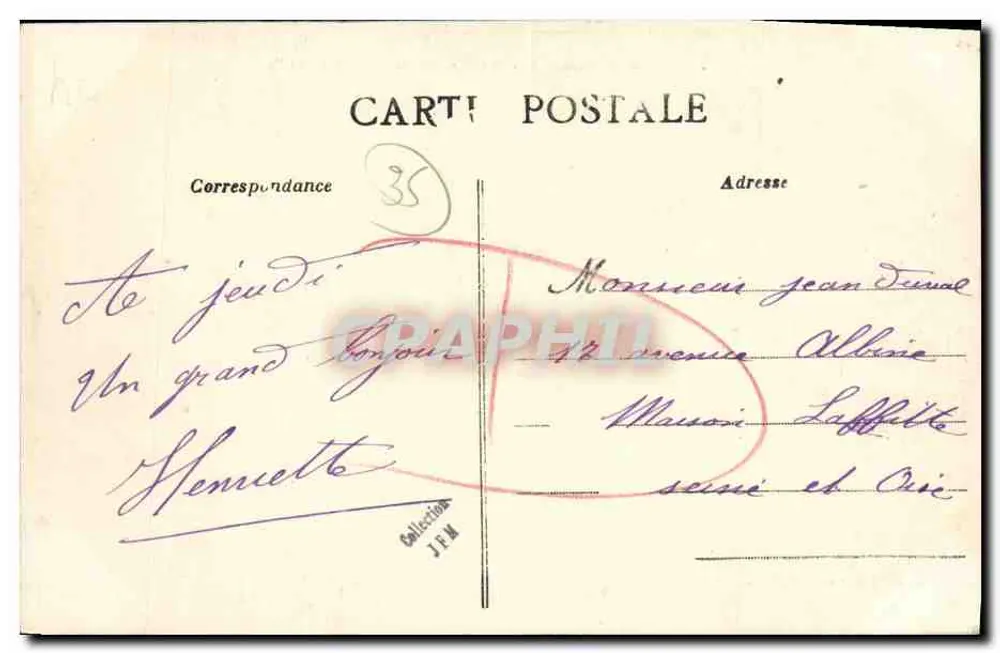 Um Rennes - Panoramablick auf den Bahnhof Laillé — B. Mary-Roussellière, Verlag Rennes - Rückseite