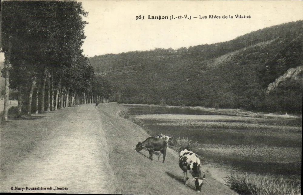 Langon (Ille-et-Vilaine) — Die Ufer der Vilaine — Verlag E. Mary-Roussellière, Rennes - Vorderseite