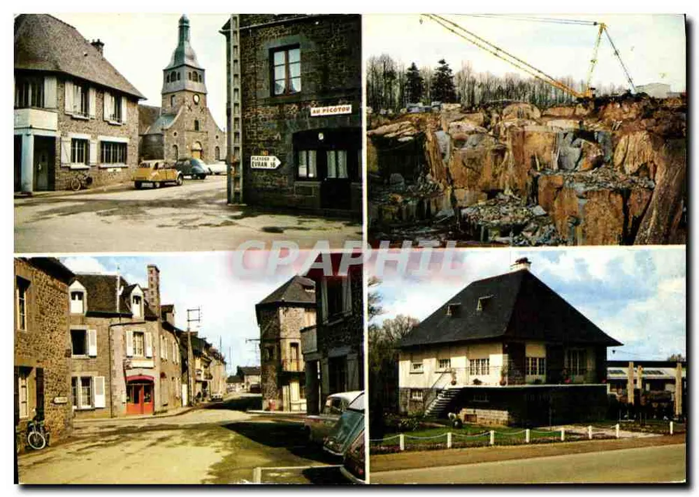 Pleaux-sur-Loir — vista da cidade, carreira e casa — Estúdio Fotográfico Perrin, Paris - Frente