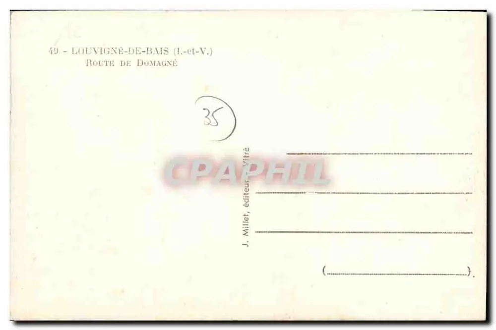 Primagaz — hoofdstraat — J. Millet, uitgever, Vitré - Achterkant