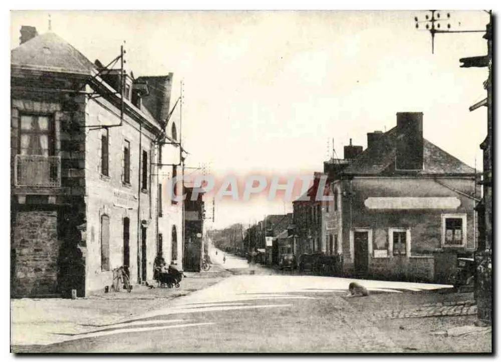 Louvigné-de-Bais — Rua de Vitré — J. Millet, editor Vitré - Frente