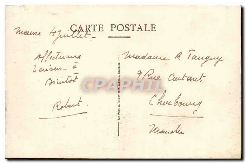 Maure-de-Bretagne — Avenue de la Gare — Verlag A. Yuhnat et F. L. Barynau, Toulouse - Rückseite