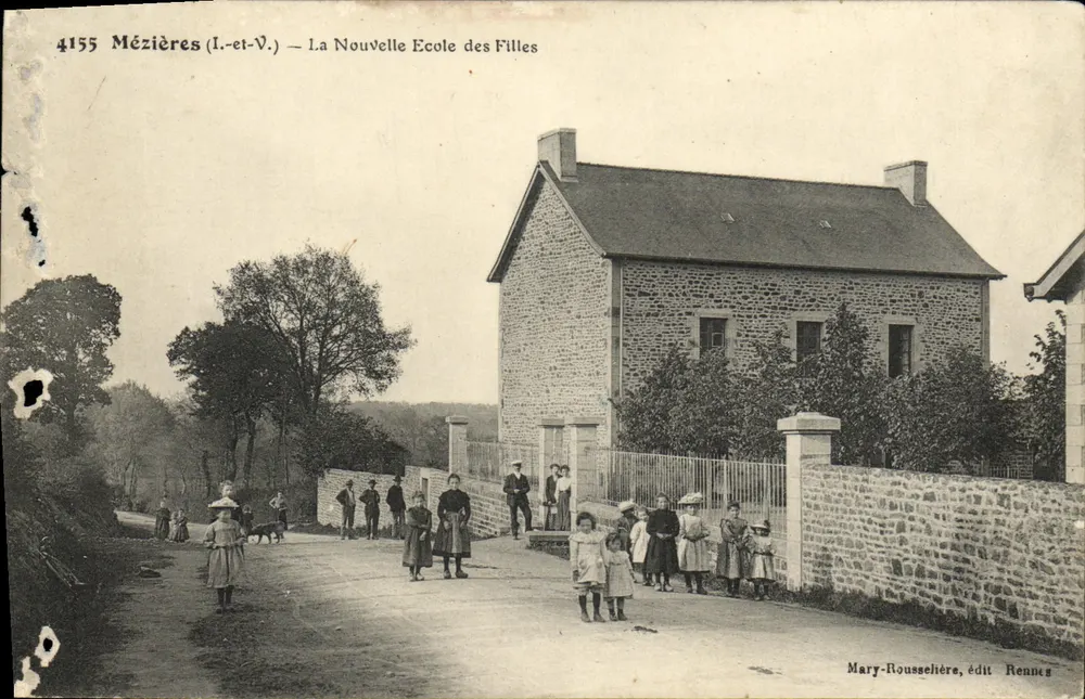 Mézières (I.-et-V.) — La Nouvelle École des Filles — Mary-Rousseletière, édit Rennes - Vorderseite