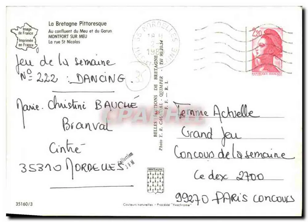 Montfort-sur-Meu — Rue Saint-Nicolas — Editions de Bretagne - Rückseite