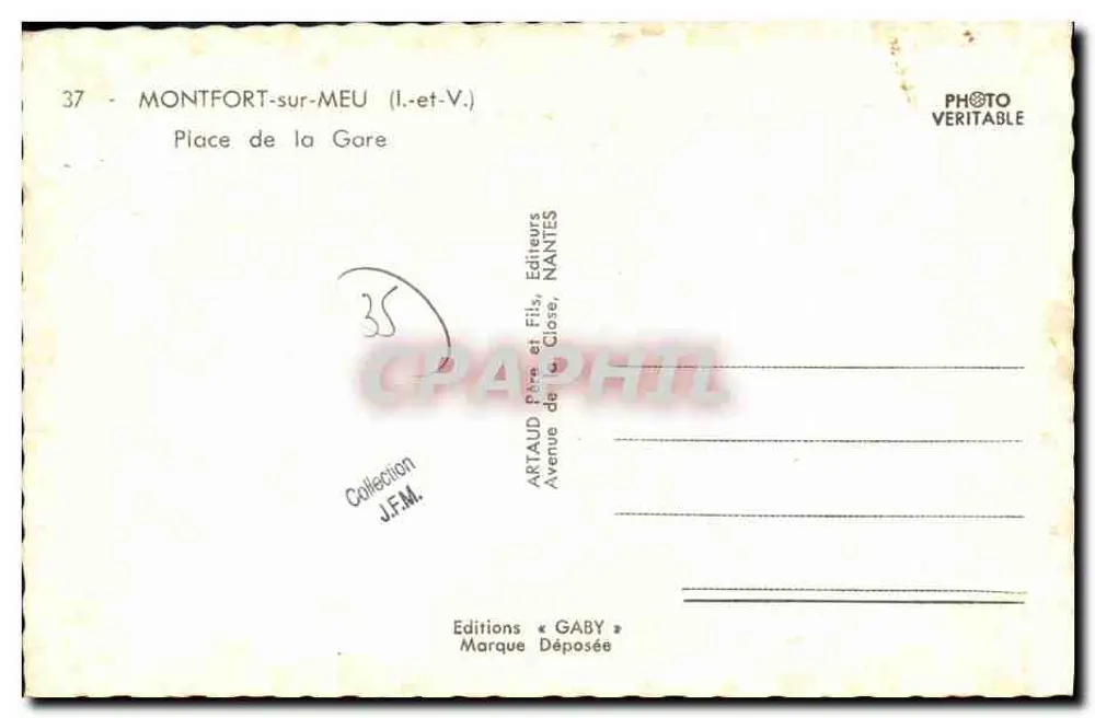 Montfort-sur-Meu — Place de la Gare — Éditions Gaby - Rückseite