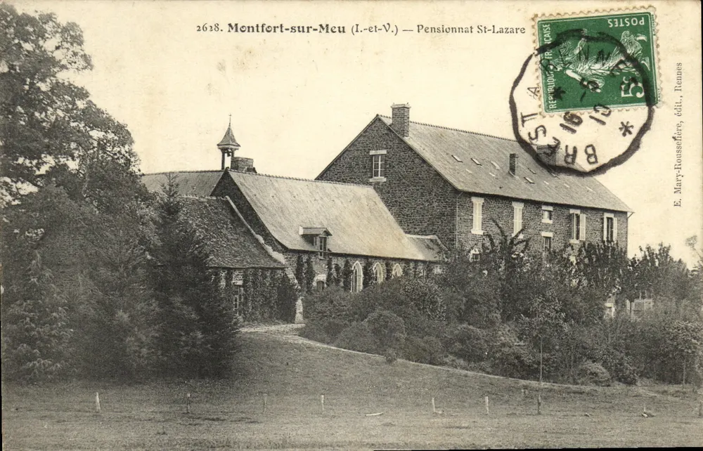 Montfort-sur-Meu (Ille-et-Vilaine) — Pensionnat St-Lazare — E. Mary-Roussière, Rennes - Vorderseite
