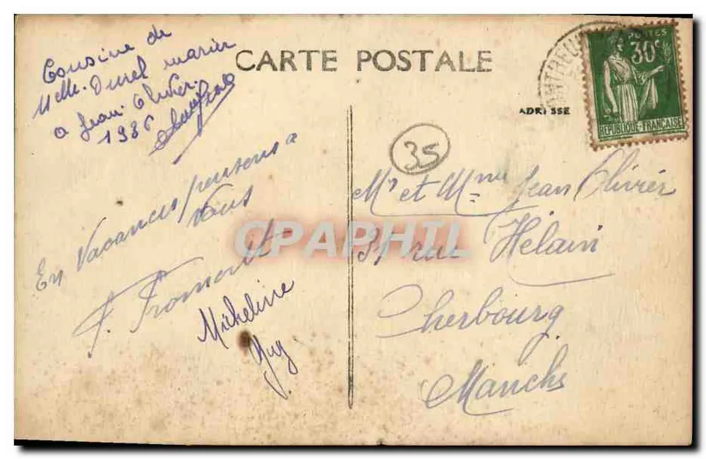 Montreuil-sur-Ille — Der Eingang ins Dorf — A. Lamiré, Verlag, Rennes, n°744 - Rückseite