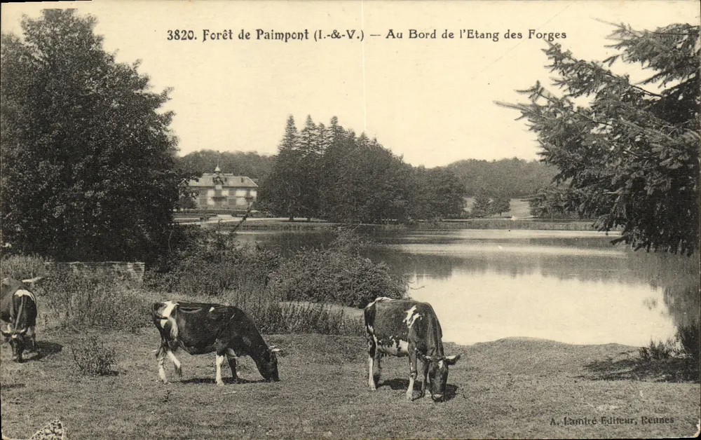 Wald von Paimpont (I.&V.) — Am Rand des See der Schmiede — A. Lamire Verlag, Rennes - Vorderseite