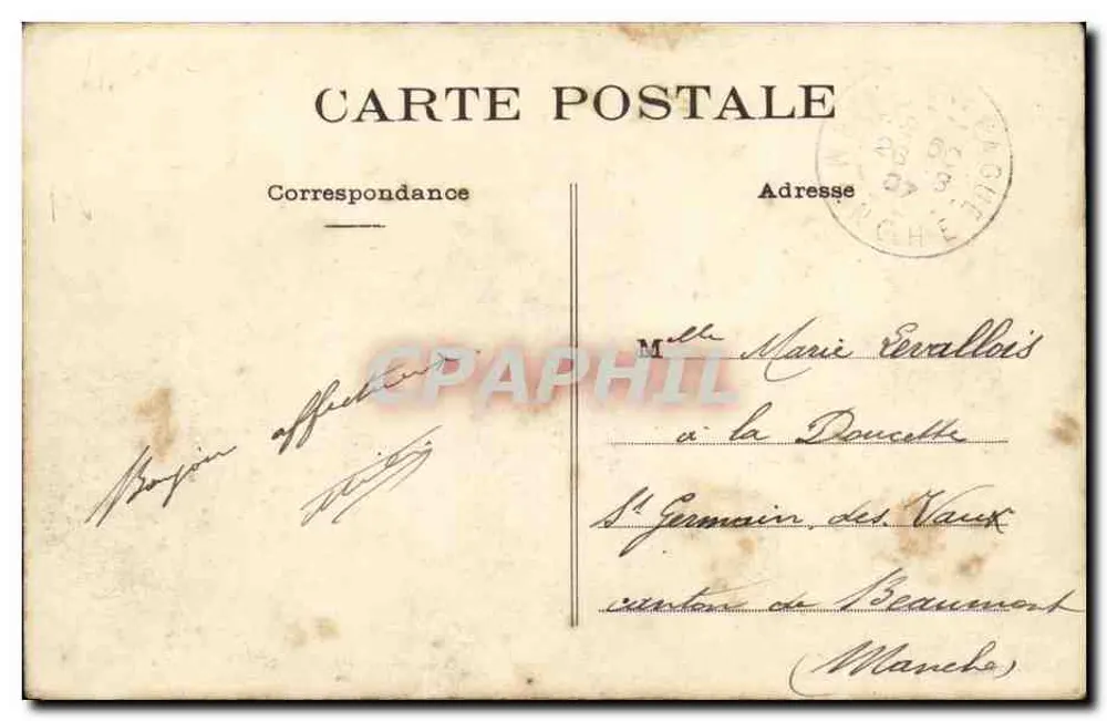 Floresta de Paimpont (Ille-et-Vilaine) - As Forjas - O Chalé — E. Mary Roussellere, editor, Rennes - Verso