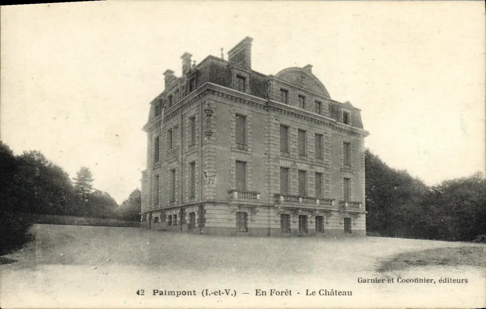 Paimpont (Ilha-e-Vila) — Na Floresta — O Castelo — Garnier et Coconnier, editores - Frente