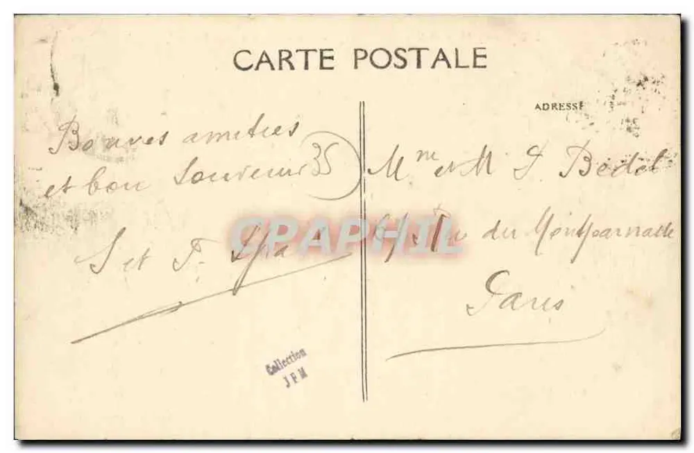 Paimpont (Ille-et-Vilaine) — Die Abtei und der See, Südwestseite — A. Lamiré Verlag, Rennes - Rückseite
