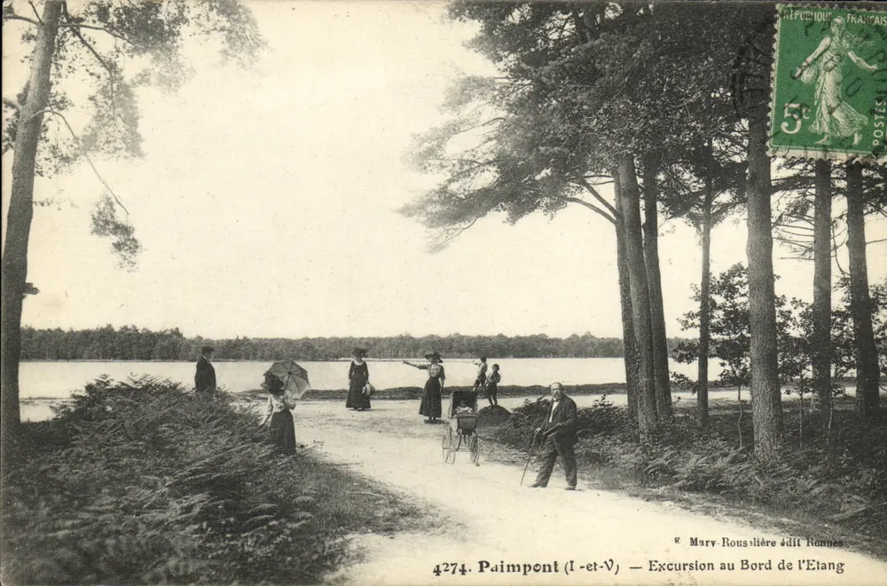Paimpont (Ille-et-Vilaine) — Excursão na Beira do Lago — Mary-Rouslière editor Rennes - Frente