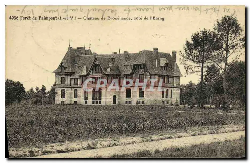 Schloss Brocéliande, Seite des Sees — Ferêt de Paimpent (Ille-et-Vilaine) — A. Dandré Verlag, Rennes - Vorderseite