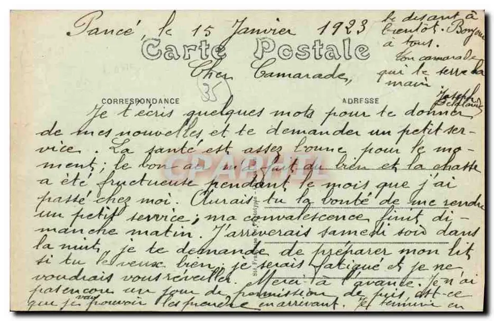 Pancé (I.-&-V.) — Ansicht der Ruinen des Schlosses Frétais — Verlag: Lainière-Éditeur, Rennes, n° 495 - Rückseite