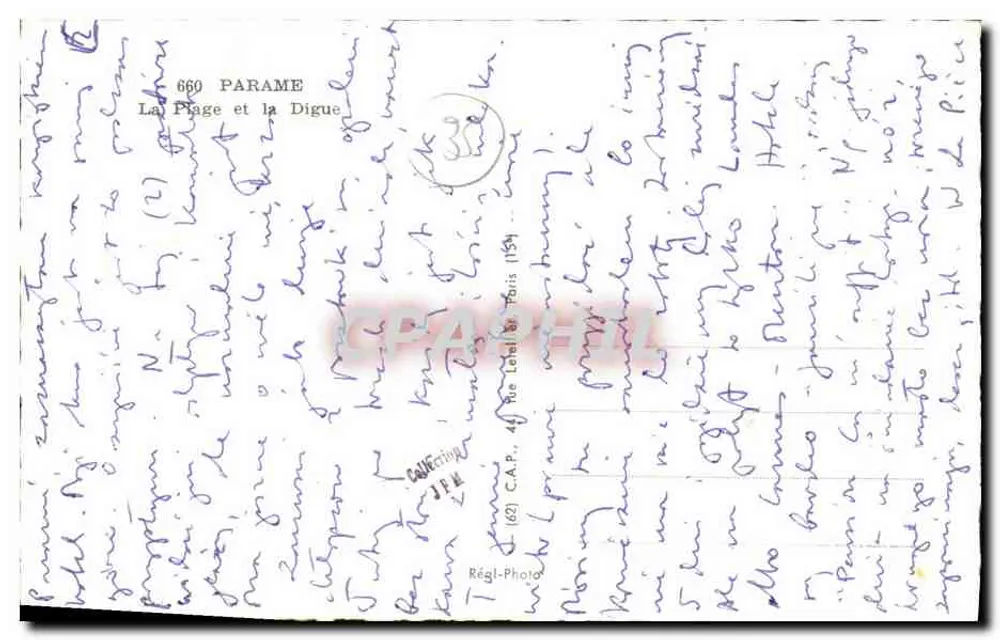 A Praia e a Digue — Paramé — Régis-Photo, 44 rue Léonard de Vinci, Paris (134) - Verso