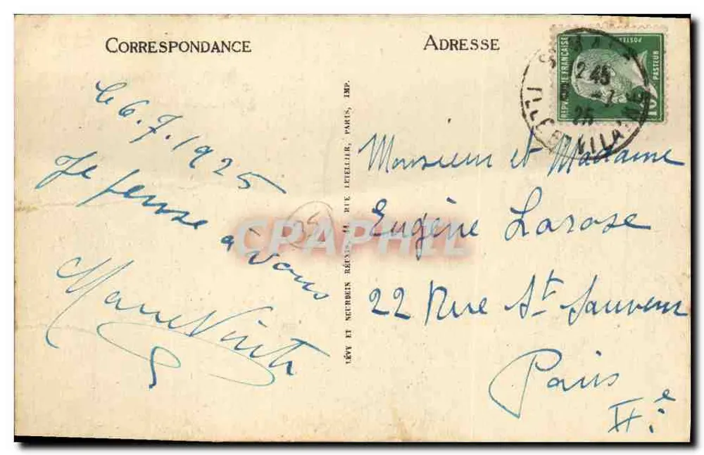 Paramé — A Digue — The Dike — LL — Editor LL, n° 28 - Verso