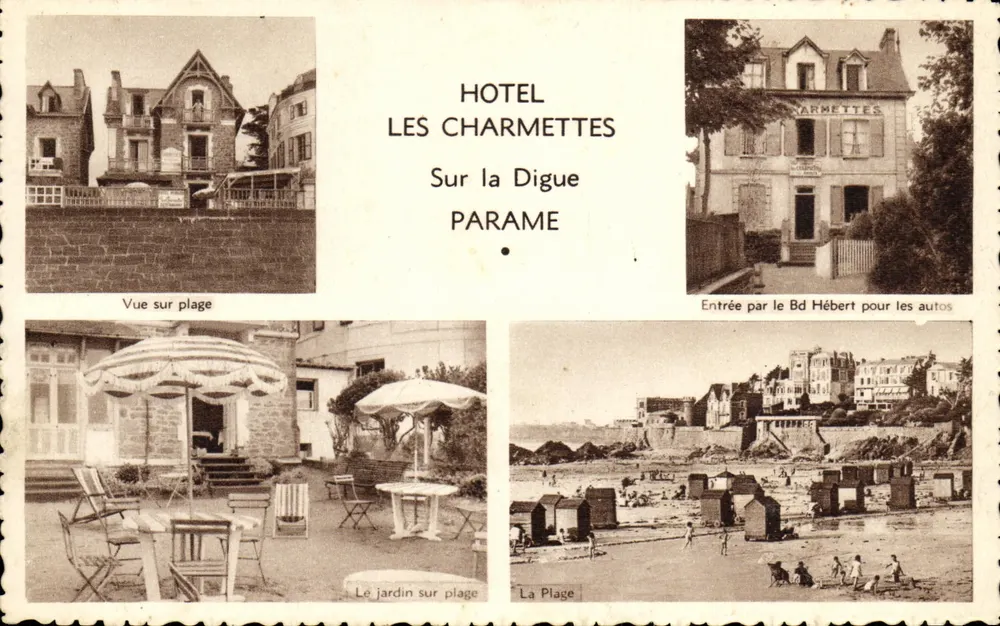 Hotel Les Charmettes — Sobre a Digue, Paramé — J. Le Marigny, editor, La Seyne (Var) - Frente