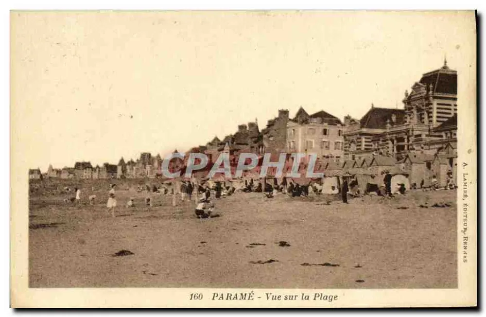 Paramé - Vista da Praia — A. Laving, Editor, Rennes - Frente